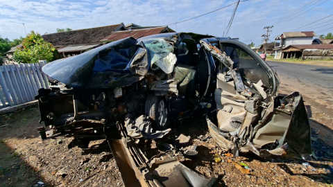 Heboh Pelat Merah di Dalam Avanza Ringsek, BPKAD Tala Luruskan: Bukan Mobil Dinas Pemkab