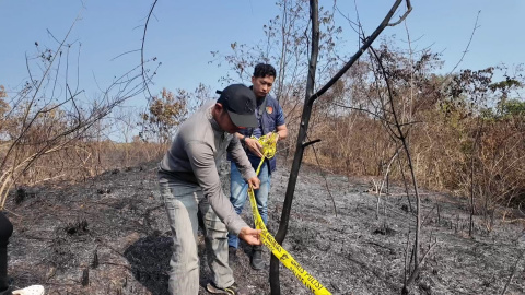 Kebakaran Lahan di Tambang Ulang, Polisi Sisir TKP Cari Petunjuk Penyebab Api