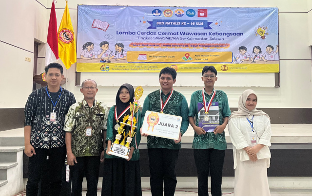 SMAN 1 Pelaihari Juara 2 Cerdas  Cermat Wawasan Kebangsaan ULM, Budaya Kompetisi Siswa Makin Teruji
