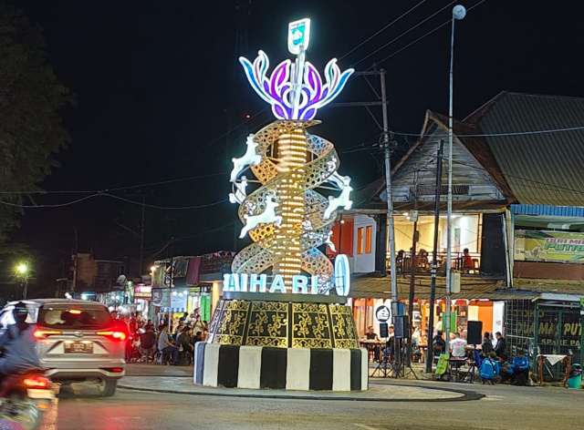 Tugu Baru Nol Kilometer Berdiri Megah di Simpang Pasar Lawas Pelaihari,  Jadi Penanda Baru Wajah Kota