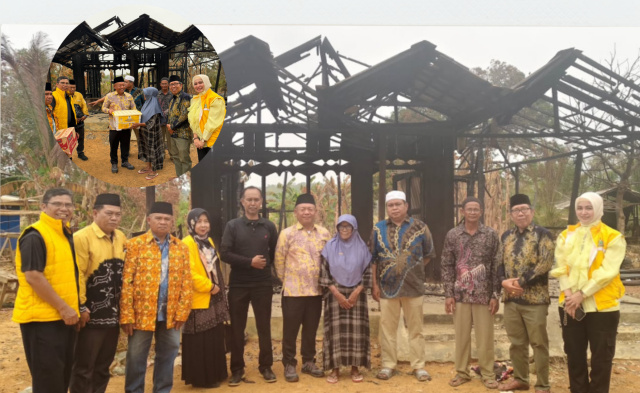 Rumah Hangus, Damiah Dapat Bantuan Golkar Tala, Agus Prasetya Berniat Ajak Umrah