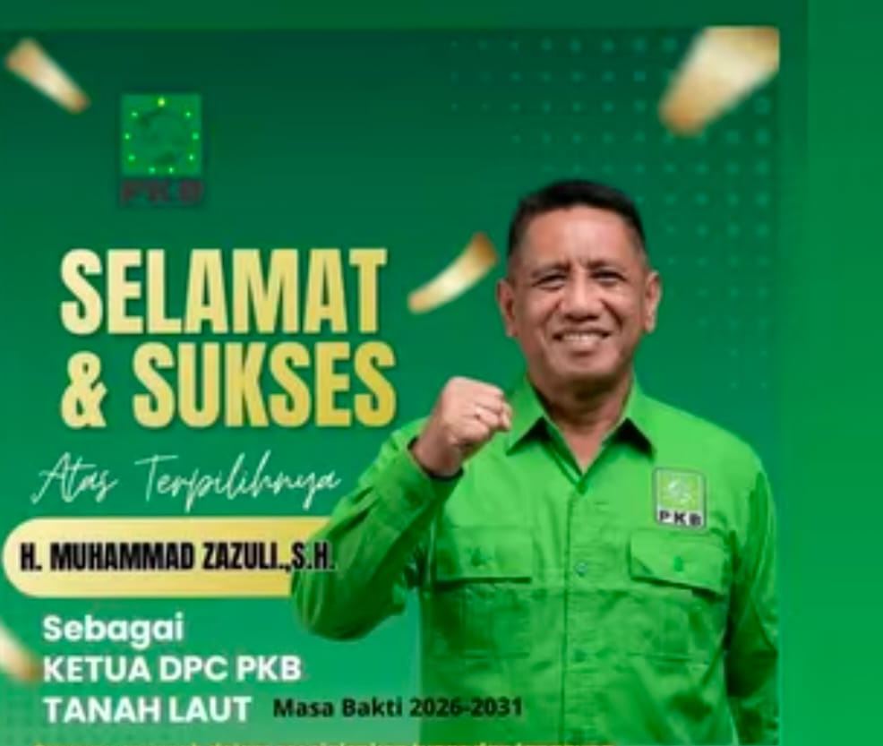 FOTO: ISTIMEWA HM Zazuli, ketua baru DPC PKB Tanah Laut Periode 2026-2031