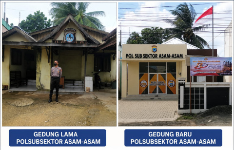 WPR Sulap Gedung Tua Polsubsektor Asam-Asam Jadi Mentereng, Tak Tersentuh Perbaikan Sejak Era 80-an