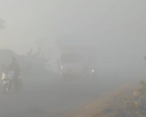 Baru Terang Beberapa Hari, Kabut Asap Kembali Kepung Wilayah Peebatasan  Tala-Banjarbaru